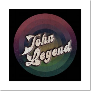 retro vintage circle John Legend Posters and Art